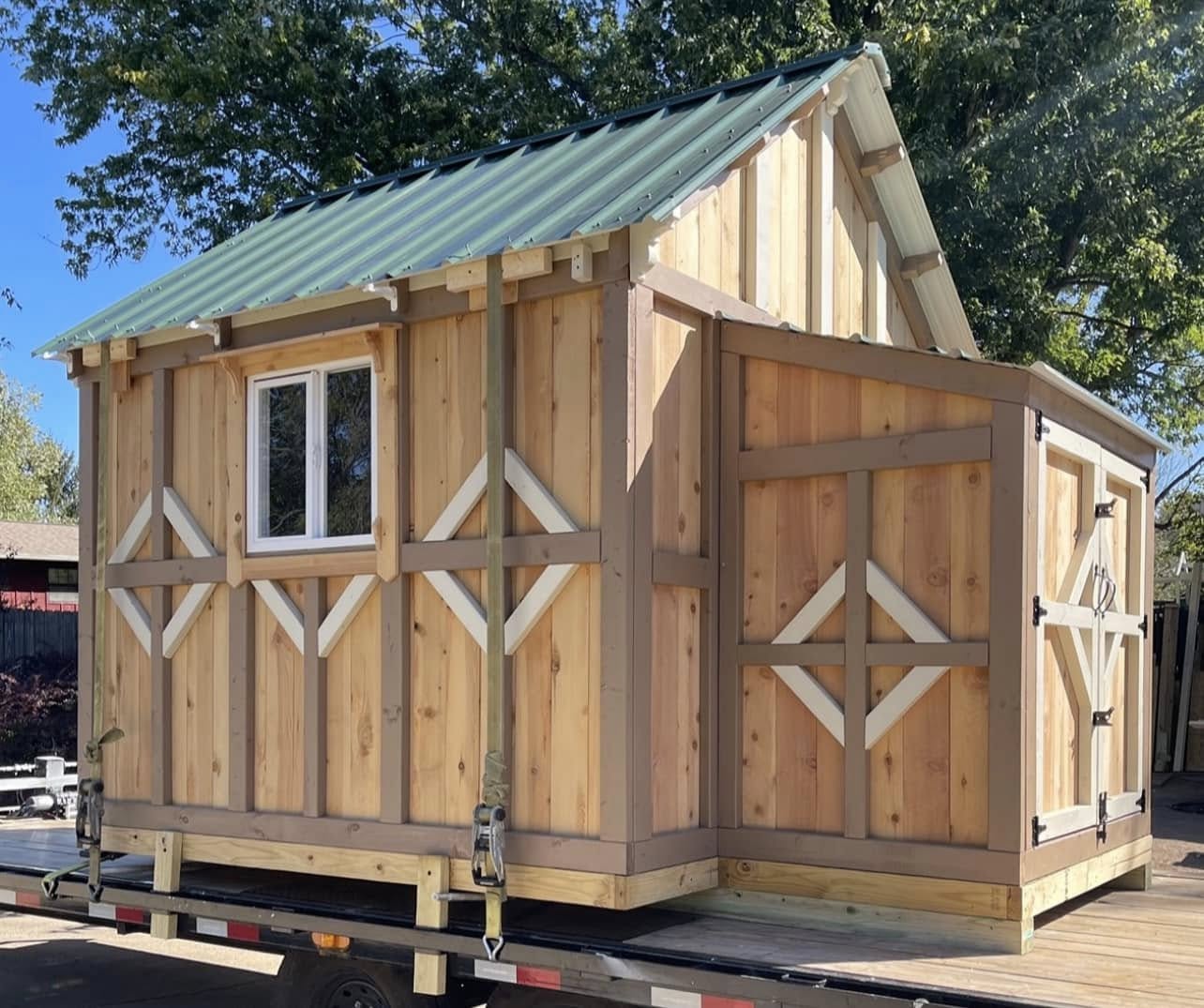 8x8 walk-in-coop with 4 ft rain barrel system 8×8 walk-in-coop with 4 ft rain barrel system