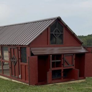 custom built 8x10 walk-in coop with 20 ft walk-in run